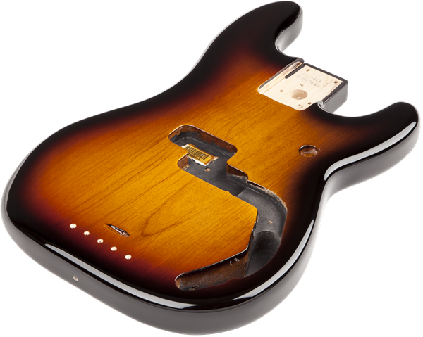 Full Size MIM Fender Precision P Bass ALDER BROWN SUNBURST BODY