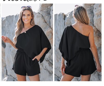 Cupshe Asymmetrical Romper Size L UK