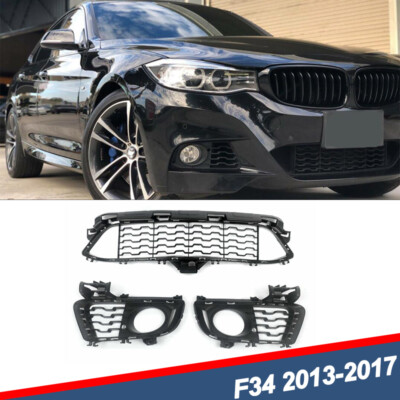 Front Lower Grille Fog Light Lamp Grill For 2013-17 BMW F34 GT 330i