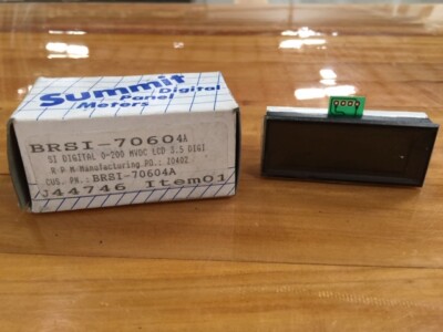 Summit Group Digital Panel Meter SI70604A 20K96 0-200 MVDC LCD 3.5 