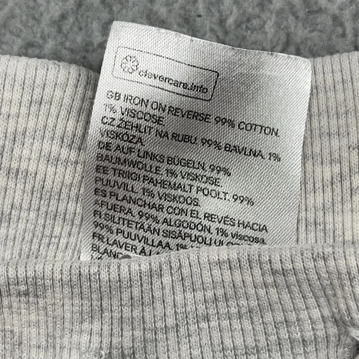 Pantalones de chándal H&M para mujer blancos grises estrellas cintura elástica cordón cónico talla S