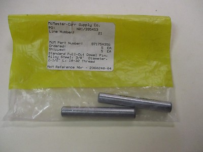McMaster-Carr Supply Co. 97175A358 New Standard Pull-Out Dowel Pins (QTY 2)