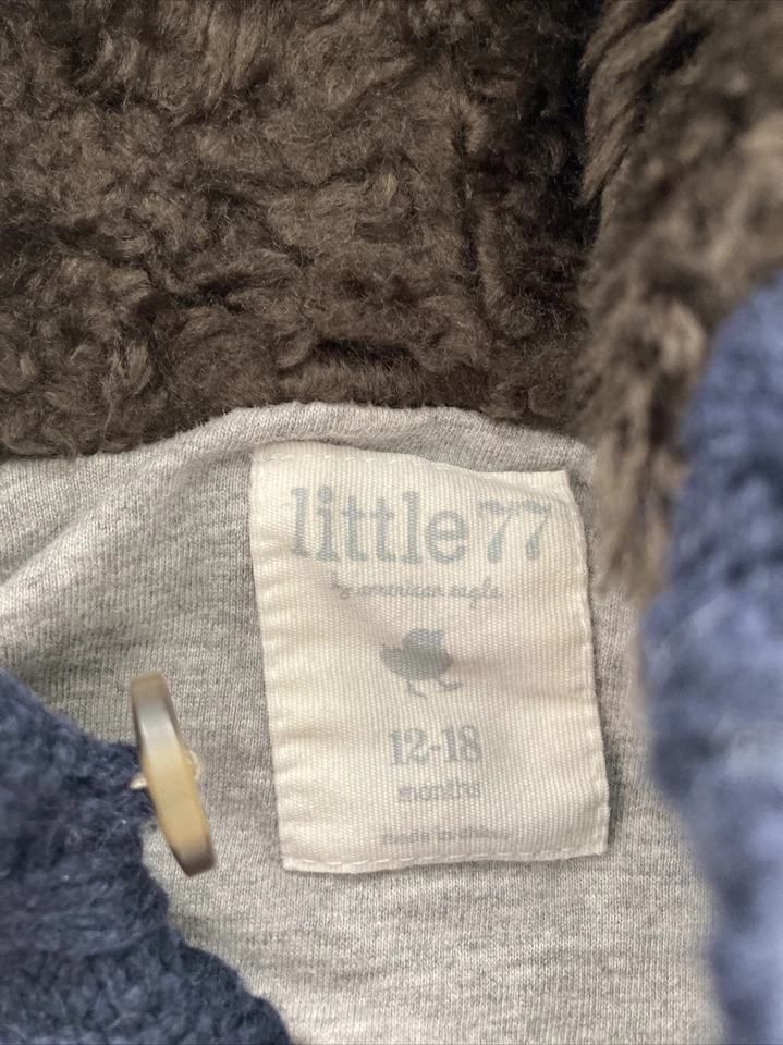 Детский хлопковый свитер толстовка с капюшоном American Eagle 77 размер 12-18 месяцев на пуговицах  - Изображение 4 из 4