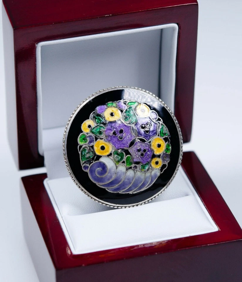 H. Häussler für THEODOR FAHRNER - Jugendstil Brosche - 935 Silber - 1910-1914 - Bild 3 von 4