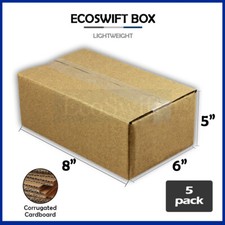 5 8x6x5 EcoSwift Cardboard Packing Moving Shipping Boxes Corrugated Box Cartons