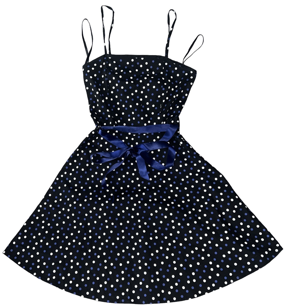 niana flocky dot pants dress　M Pulse Y2K Dress Skater Punk Women M Black W/ Polka Dots