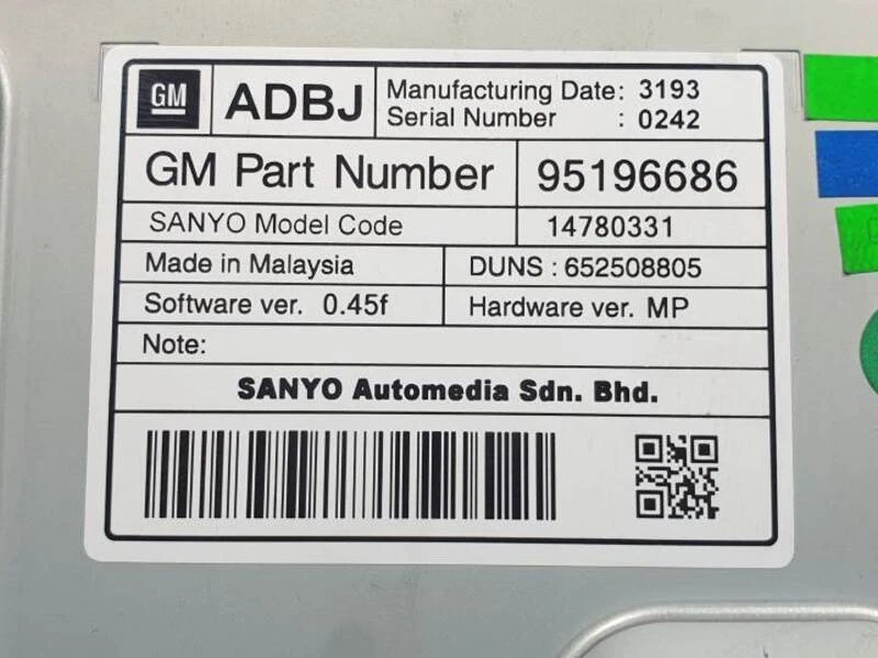 95196686 sistema navegación gps para OPEL ASTRA J SPORTS TOURER 2010 1406061 - Imagen 2 de 4