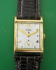 Vintage 1950  Lord Elgin Yellow GF  Men's Classic Deco Period  Watch