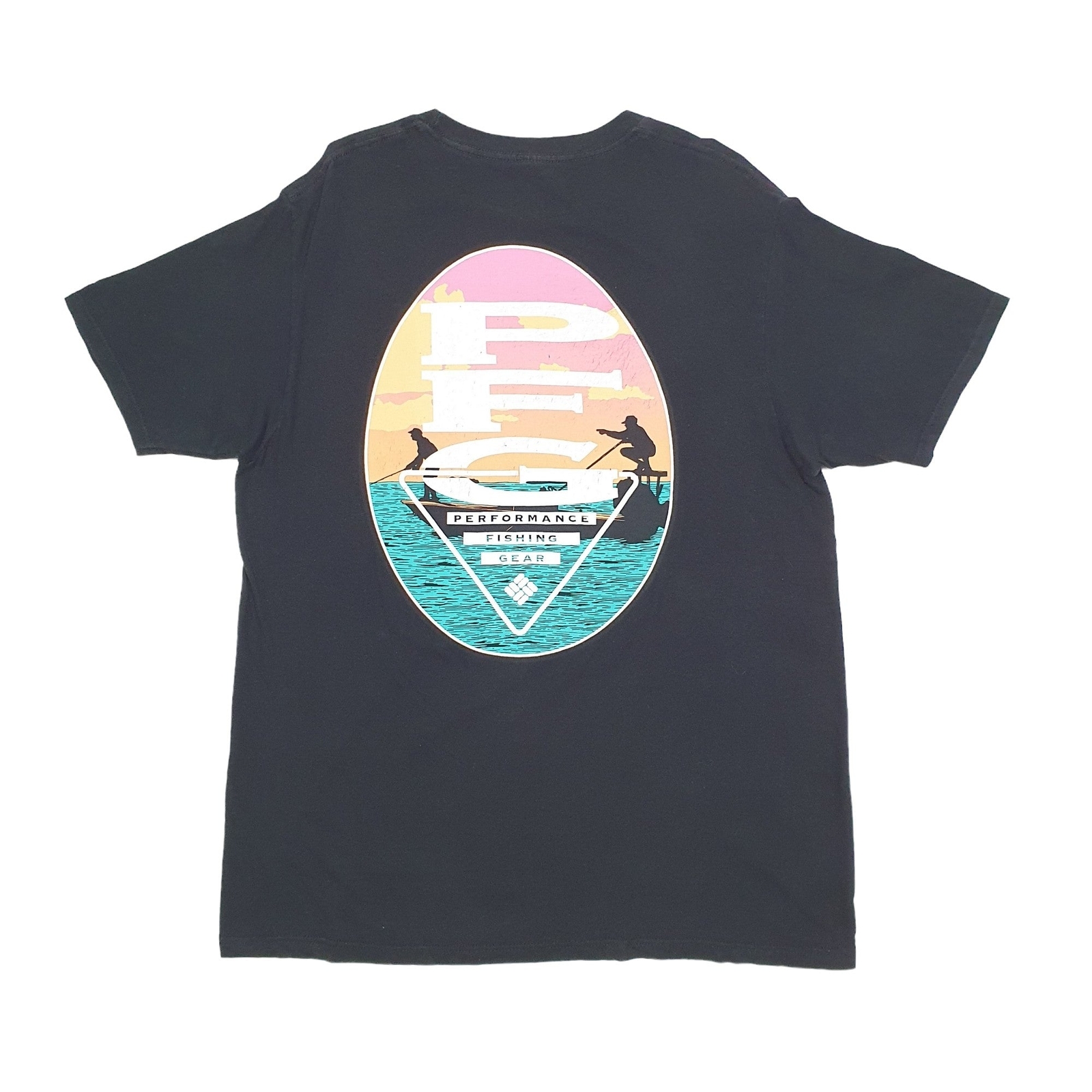 COLUMBIA SPORTSWEAR Black T Shirt Tee Short Sleeve Cotton Mens L image 2