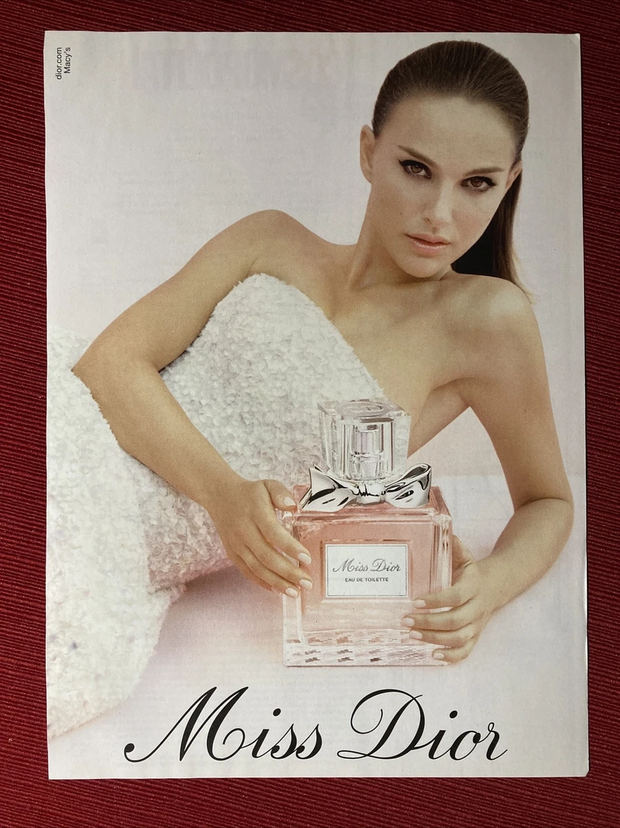 Actress Natalie Portman for Miss Dior Perfume 2013 Print Ad Great to Frame