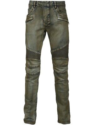 BALMAIN (Balman) 16SS / Biker Denim Pants Indigo Size: 32 S6HT551D422 -  BRANDNEW | eBay