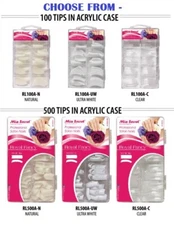 Mia Secret Professional Nail Tips ROYAL FANCY - White, Clear, Natural - CHOOSE