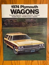 1974 Plymouth Wagons Sales Brochure - Sport & Custom Suburban, Satellites, etc.