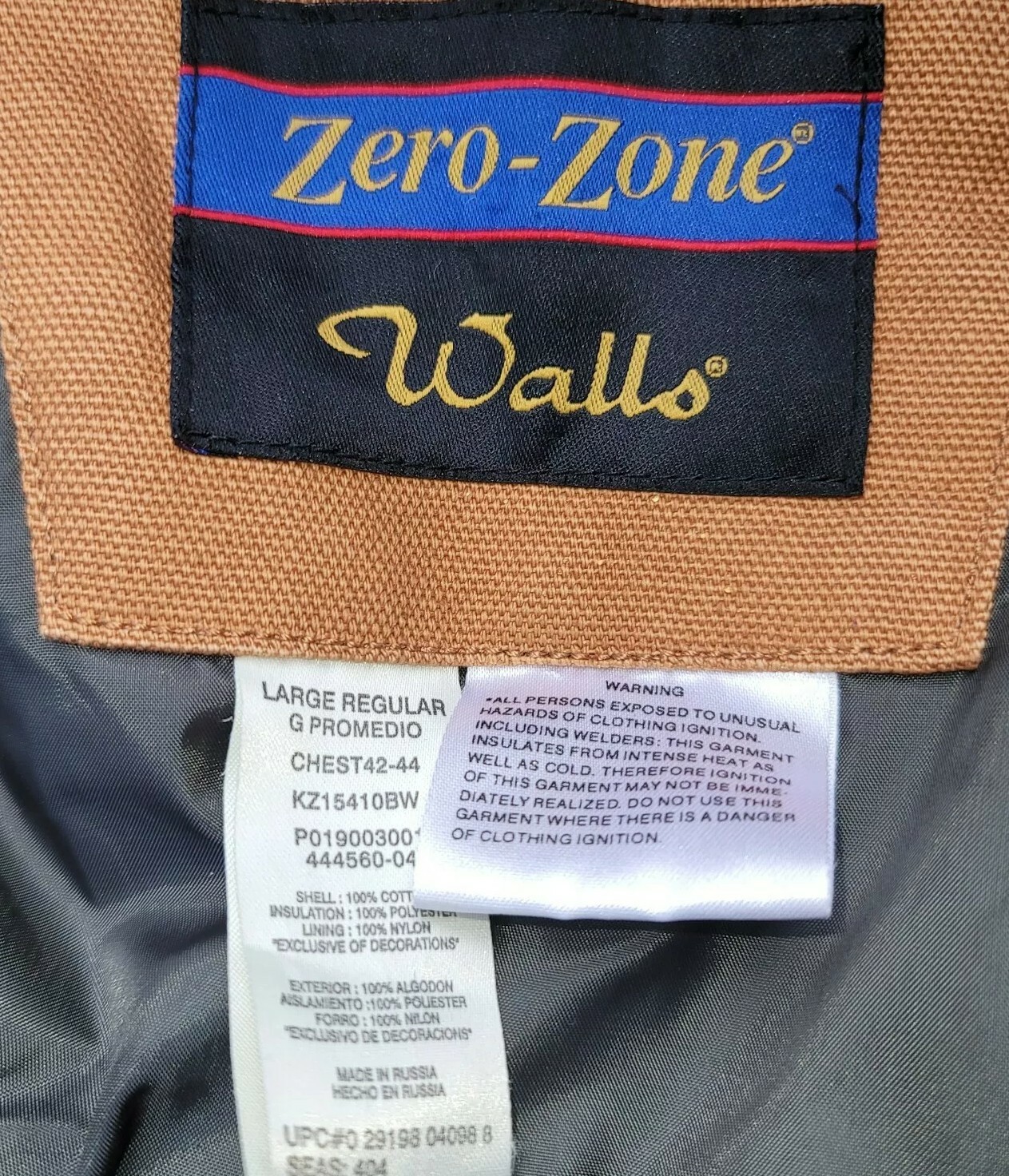 Walls ZEROZONE Canvas Mens Coveralls Large Regular T… Gem