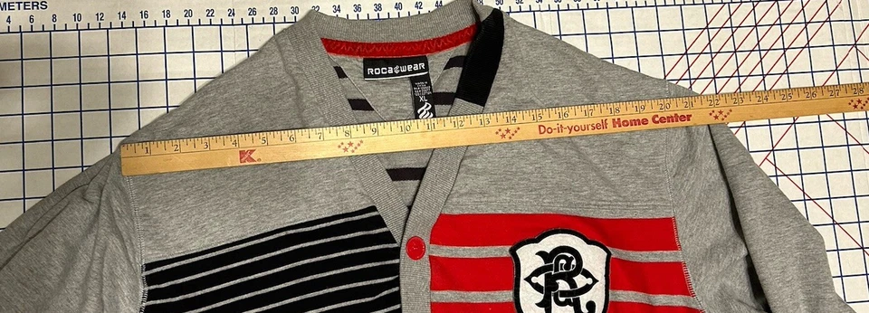 Rocawear Cárdigan Suéter Para Hombre XL Manga Larga Con Botones Diseño Multicolor Foto 3 de 4
