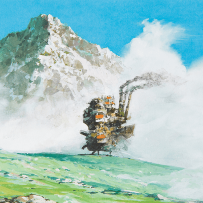 Ghibli Museum Howl's moving castle Window Wall Art The Town Where