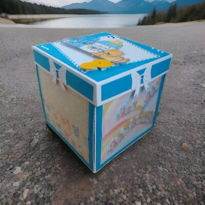 Explosionsbox zur Geburt,  Geschenkbox, handgefertigt