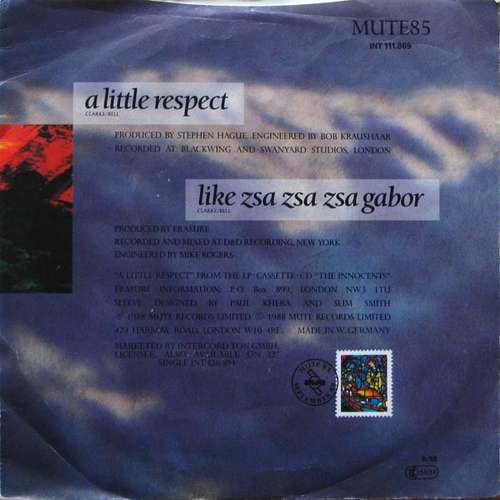 Erasure A Little Respect 7" Single Vinyl Schallplatte 76729 - Bild 2 von 4