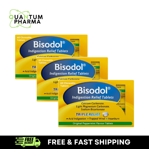 Bisodol Indigestion Relief Tablets Rapid Triple Action For Acid Heartburn Wind - Picture 4 of 4
