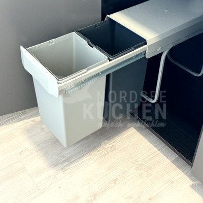 Concepto ROTA Duo 30-2T 30 Liter Abfallsammler Mülleimer Küche Anthrazit Grau