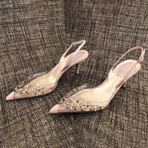 2024 Sandalias Transparentes Stiletto Tacón Alto Mujer Verano Zapatos - Imagen 6 de 15