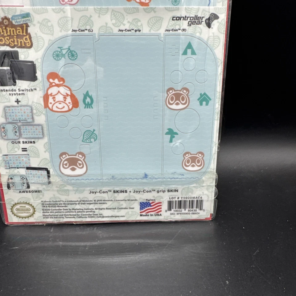 Animal Crossing New Horizons Exterior Nintendo Licencia Switch Recubrimiento Pegatinas Foto 4 de 4