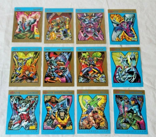 1992 MARVEL X-MEN X-CUTIONER'S SONG HUNTER PREY INSERT PROMO 12 CARD SET Vintage