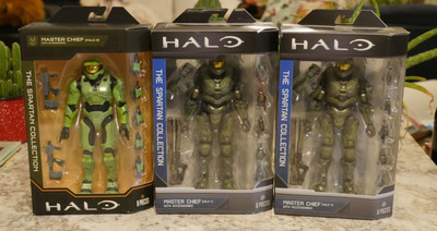 Set of 3 Halo Master Chief Action Figures NEW