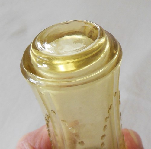 Federal Glass Salt & Pepper Set Flat Metal Lids Madrid Amber Yellow - Picture 14 of 14