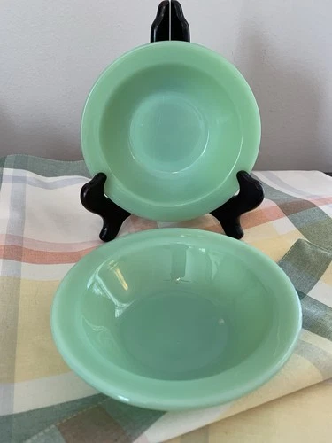 2/ VTG FIRE KING 🔥JADEITE Grapefruit FLANGED RIM BOWL G305 VGVC