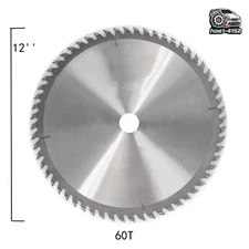 60T 12" 304mm Premium Carbide Circular Saw Blade Wood Cutting Disc Wood