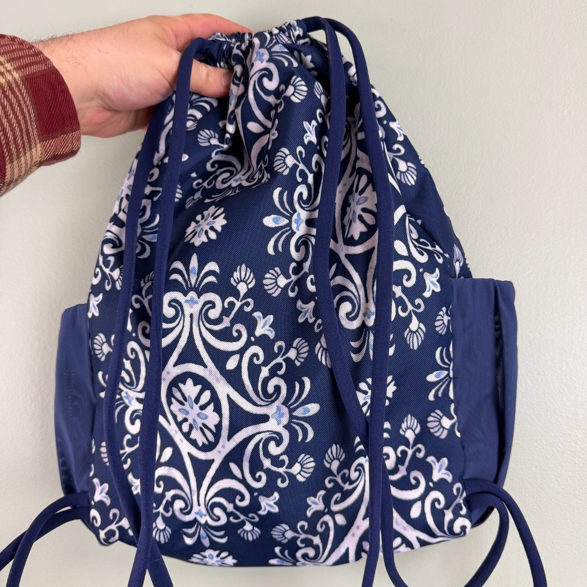 Vera Bradley Lighten Up Deluxe Drawstring Backpack Steel  display picture 2