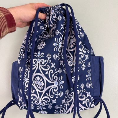 Vera Bradley Lighten Up Deluxe Drawstring Backpack Steel  display picture 2