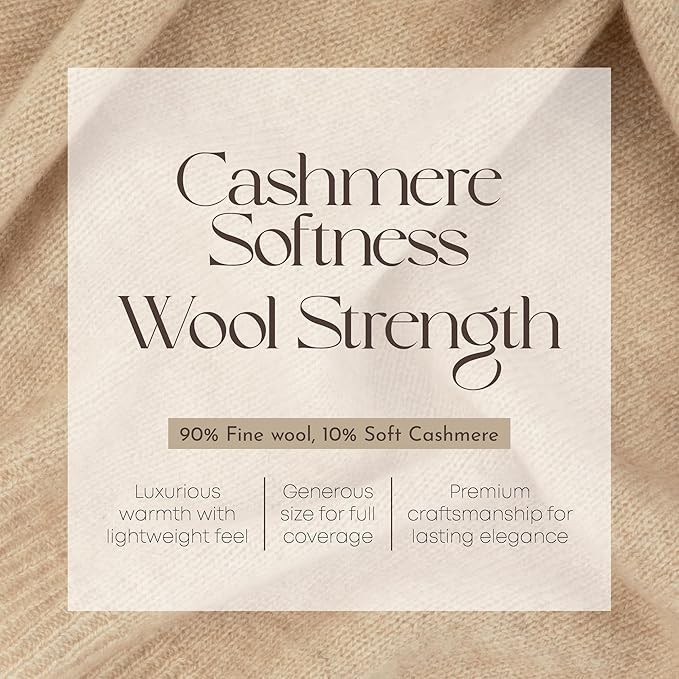 Velanio Cashmere Luxury Knitted Wrap Travel Shawl Scarf 27x78 Ancient Painting