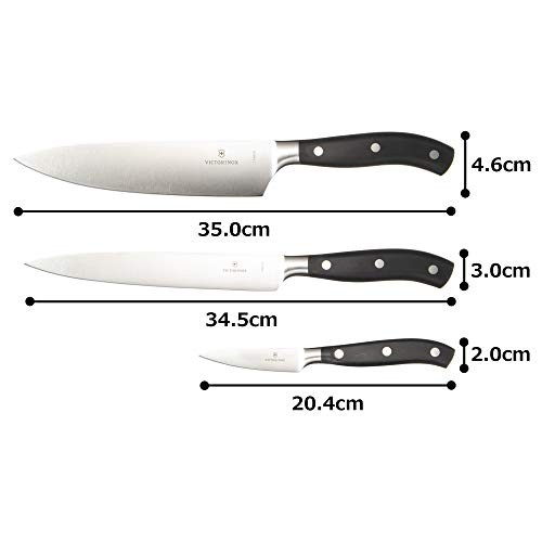 Victorinox Chef Set Grand Maitre Forged Pro Kitchen Knife set of 3 7.7243.2 NEW - Picture 2 of 2