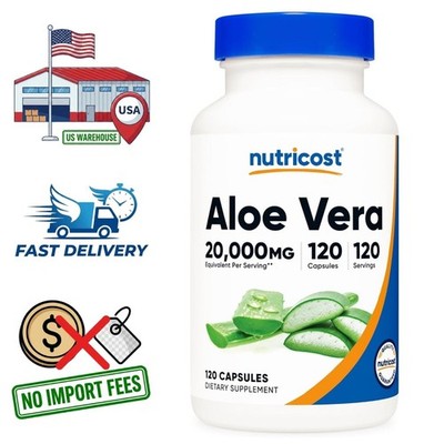 Aloe Vera Barbadensis 20000mg Leaf Extract | 120 Capsules | 120 Day Supply