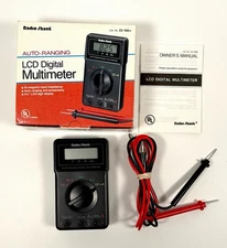 🔥 Radio Shack Digital Multimeter 22-166B LCD Tested Works w/ Box & Manual