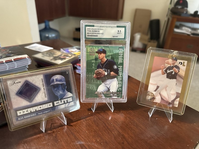 Alex Rodriguez 3-Card Lot Crown Royale Final Numbers #23 + Flair Diamond Cuts