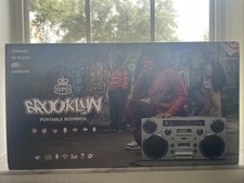 GPO Brooklyn Bluetooth Boombox - Silver