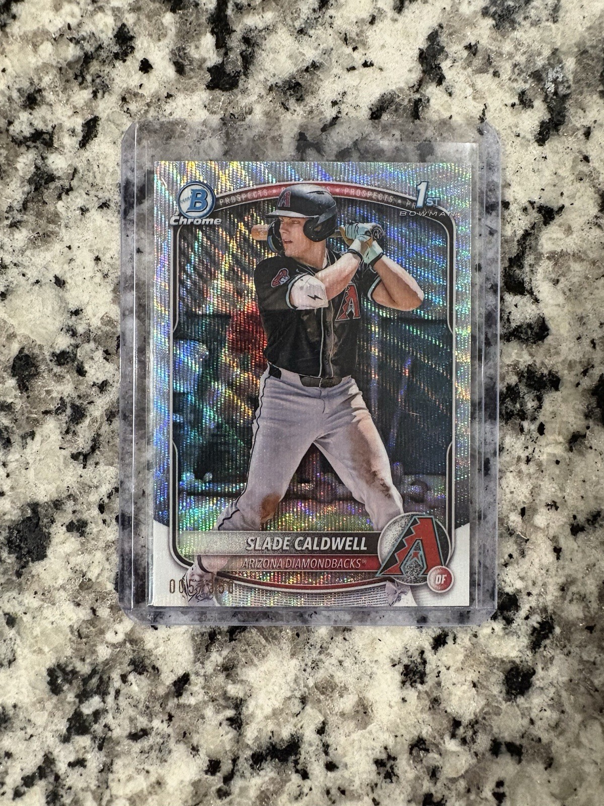 2025 Bowman - Chrome Prospects Slade Caldwell #BCP-21 Wave Refractor /350 (RC)