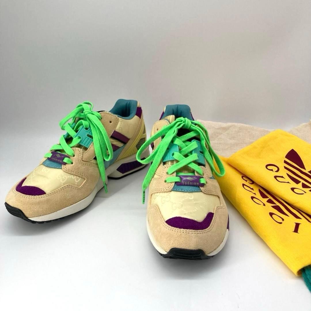 Auth Gucci Leather Lace Up Low cut Sneakers Beige Logo EU36 US6 UK3 Women