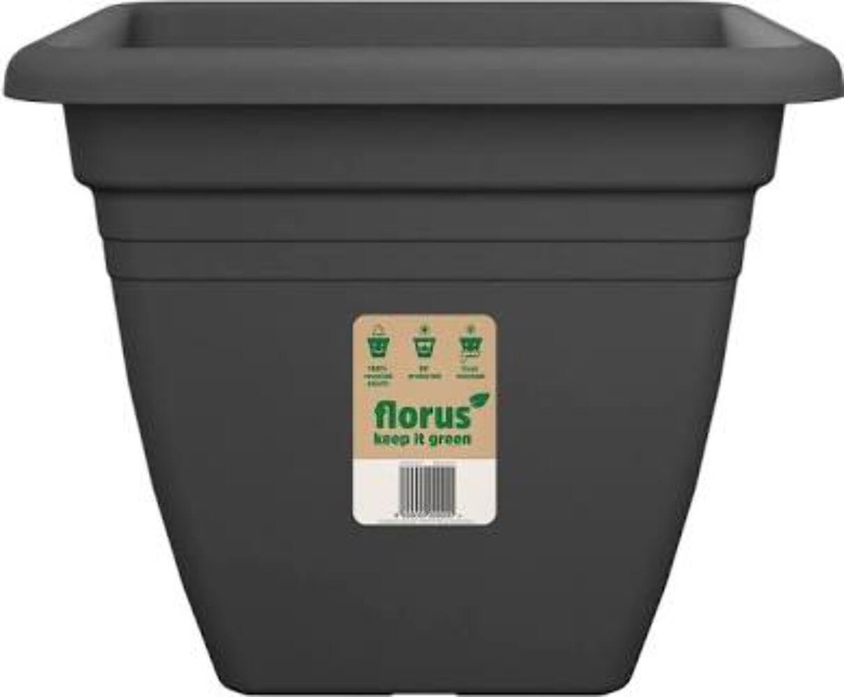 Elho Florus Mediterran Quadro Plant Pot Anthracite 30cm