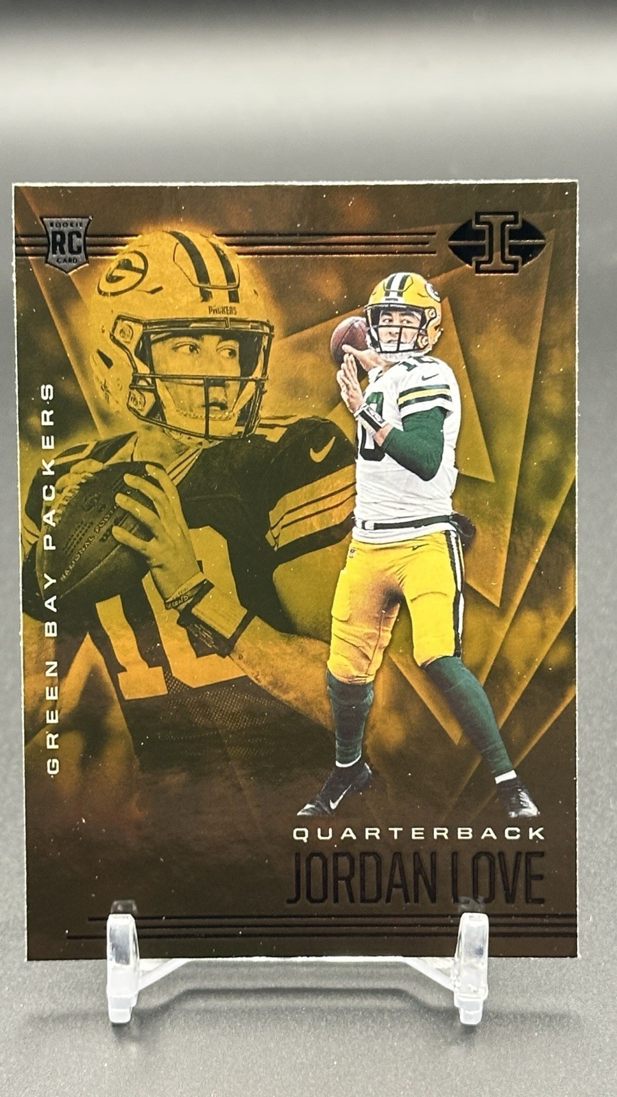 Panini 2020 Illusions Jordan Love #8 Trophy Collection Orange Rookie Packers
