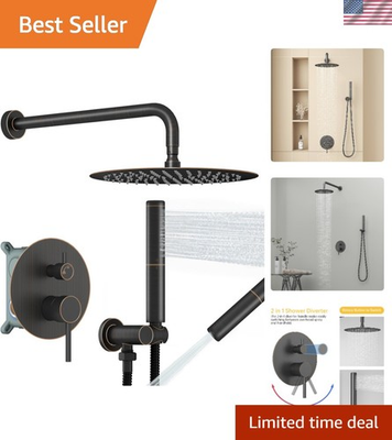 #ad #ad Upgraded All Metal 10quot; Rainfall Showerhead Combo with Handheld Spray Oil Rubbed $90.94