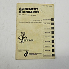 1973 Bear Manufacturing Co Alinement Standards For Us Trucks And Buses