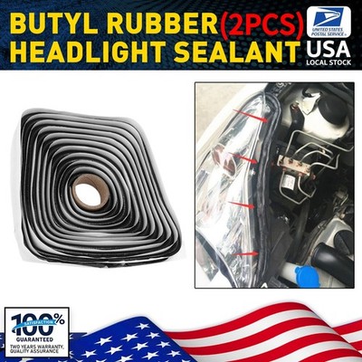 2x4M Butyl Rubber Glue Headlight Sealant Rope Windows Doors and Windshield Doors