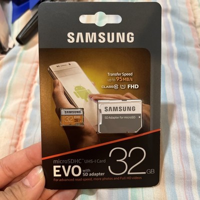 Samsung EVO 32GB Micro SD HC Memory Card UHS-I Class 10 U1 95MB/s & SD Adapter