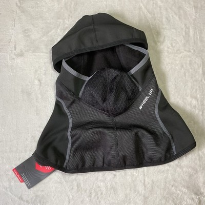 Wheel Up Full Face Mask Breathable Zip Back Cycling Helmet Liner Black Gray