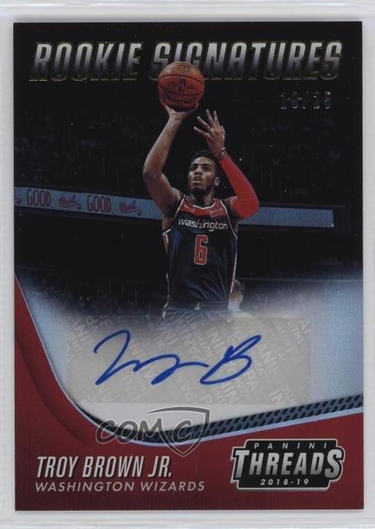 2018 Panini Threads Rookie Signatures Gold 19/25 Troy Brown Jr #13 Auto RC 0c6
