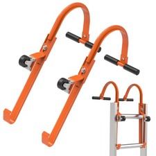Ladder Roof Hook 2 Pack with Wheel Heavy Duty Steel Ladder Stabilizer, Roof R...